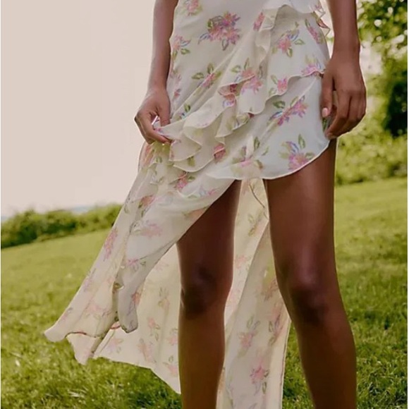 Free People Cream Sleeveless V-Neck Maxi Sundress - Picture 2 of 10